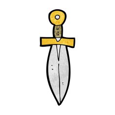 cartoon old dagger N8