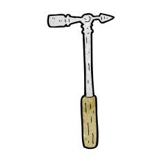 cartoon pin hammer N11