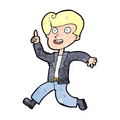 cartoon man with great idea N56