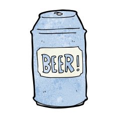 cartoon beer can N21