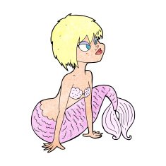 cartoon pretty mermaid N43