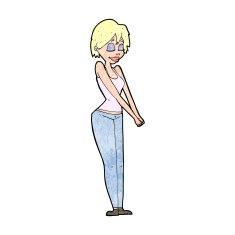 cartoon content woman N13