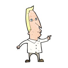 cartoon pointing man N132