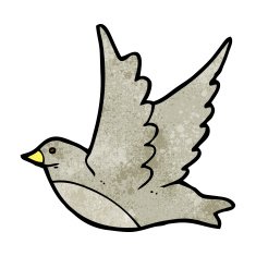 cartoon flying bird N35