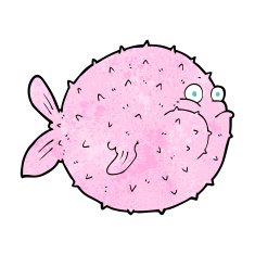 Cartoon Puffer Fish N27