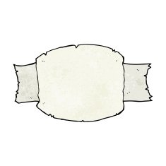 cartoon scroll banner N25