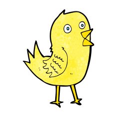 cartoon tweeting bird N20