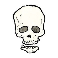 Cartoon Skull N108