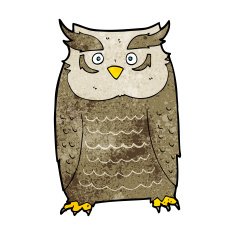 Cartoon Owl N196
