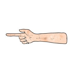 pointing hand cartoon N27