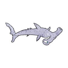 Cartoon Hammerhead Shark N17