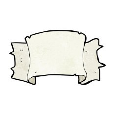 cartoon heraldry scroll banner N8