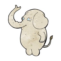 cartoon funny elephant N21