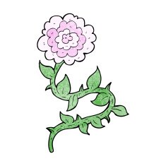 cartoon flower N564