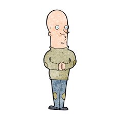 cartoon funny bald man N11