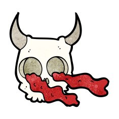 cartoon halloween skull N13