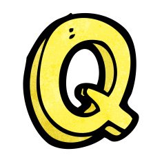 Cartoon Letter Q N23