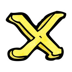 cartoon letter x N23
