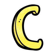 Cartoon Letter C N19