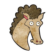 Cartoon Horse Head N19
