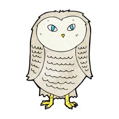 Cartoon Owl N197
