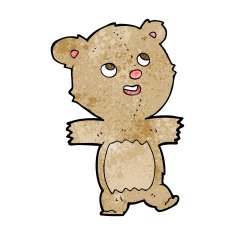 cartoon teddy bear N345