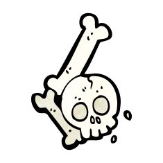 cartoon halloween bone number N127
