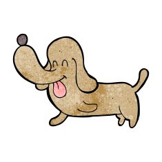 cartoon happy dog N100