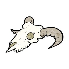 cartoon ram skull N4