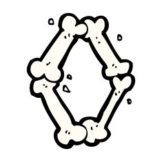 cartoon halloween bone number N128