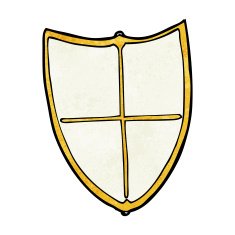 cartoon heraldic shield N23