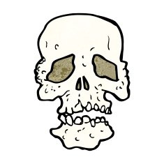 Cartoon Skull N109