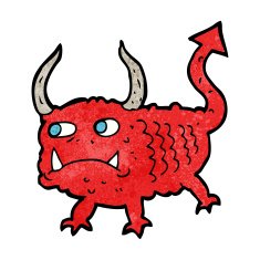cartoon little demon N34