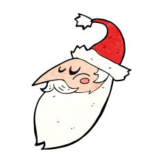 Cartoon Santa Face N16