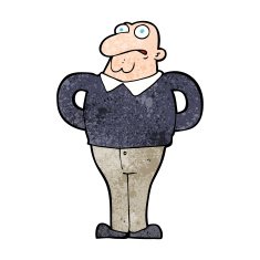 cartoon worried man N133