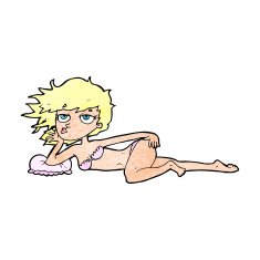 cartoon woman posing in underwear N13