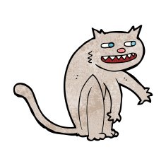 cartoon happy cat N16