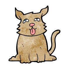 cartoon happy dog N101