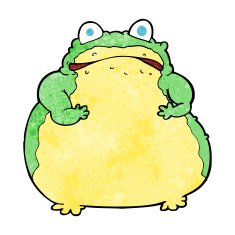 cartoon fat toad N4