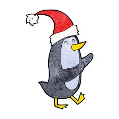 Cartoon Christmas Penguin N39