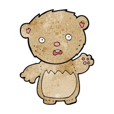 cartoon worried teddy bear N4