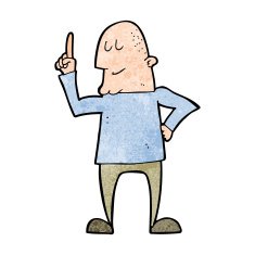Cartoon Man Pointing Finger N13