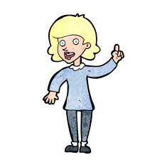 cartoon woman with idea N327