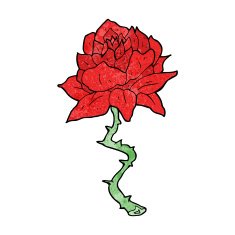 cartoon tattoo rose N4