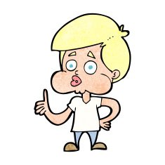 cartoon boy giving thumbs up N11