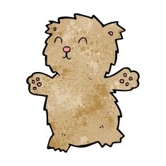 cartoon teddy bear N346