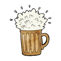 cartoon frothy beer N23