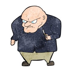 cartoon evil man N12