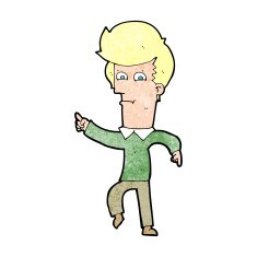 Cartoon Man Pointing N260