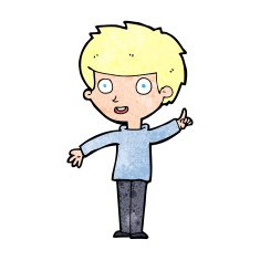 cartoon boy with idea N104